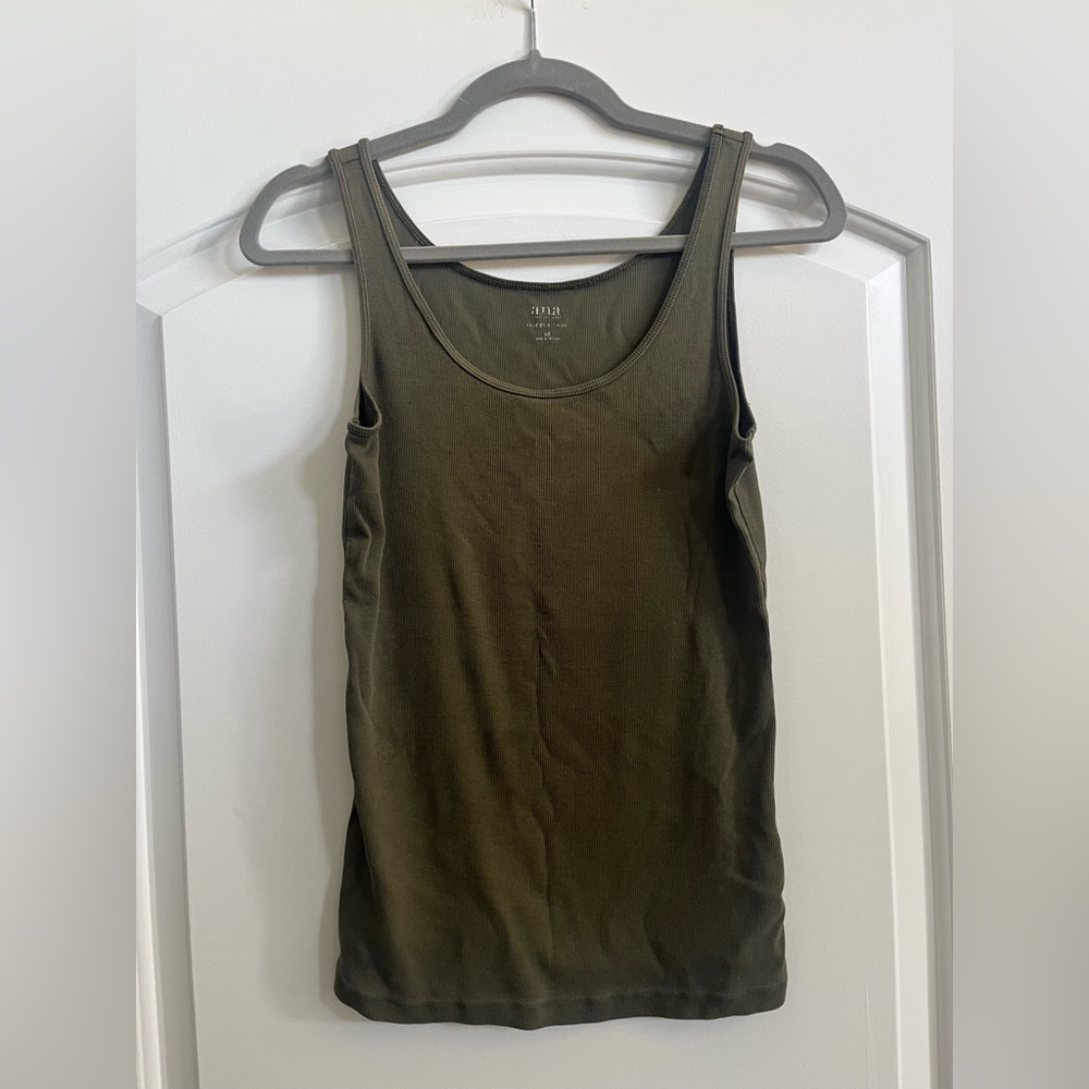 a.n.a Fitted Green Tank Top